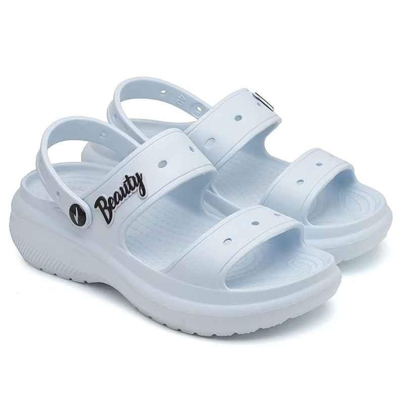 Asian Indigo-03 Women Clogs Sky Blue (Size-5)