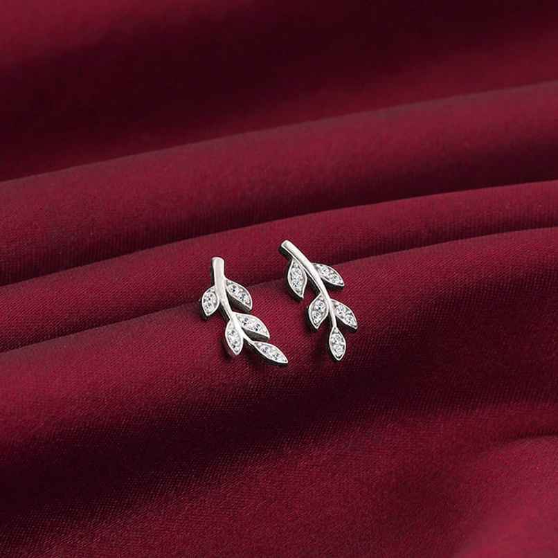 Giva Silver Leaf Earrings