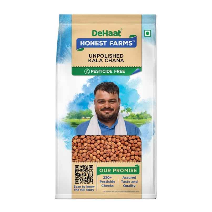 Dehaat Honest Farms Unpolished Kala Chana