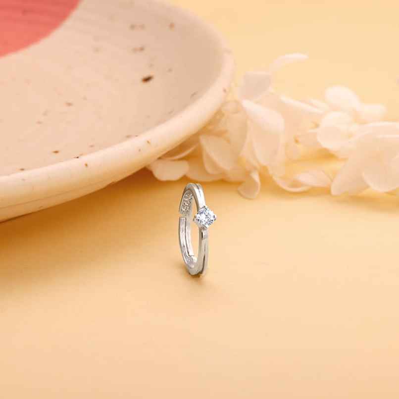 Giva Silver Zircon Love Island Ring