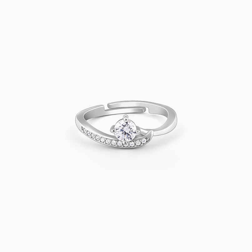 Giva Anushka Sharma Silver Zircon Embrace Ring | R049