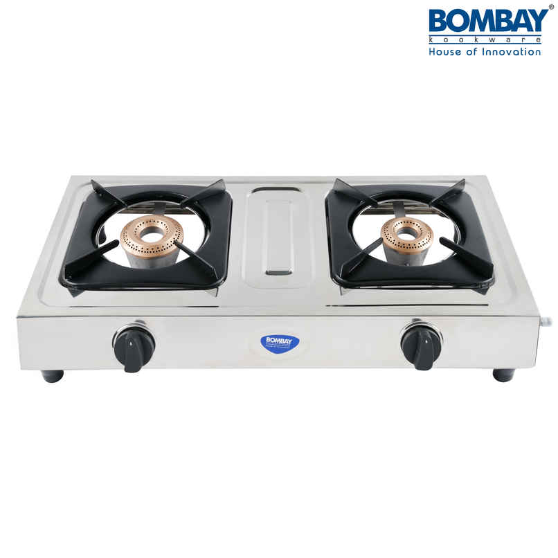 Bombay Kookware Gas stove 2 burner Steel Top