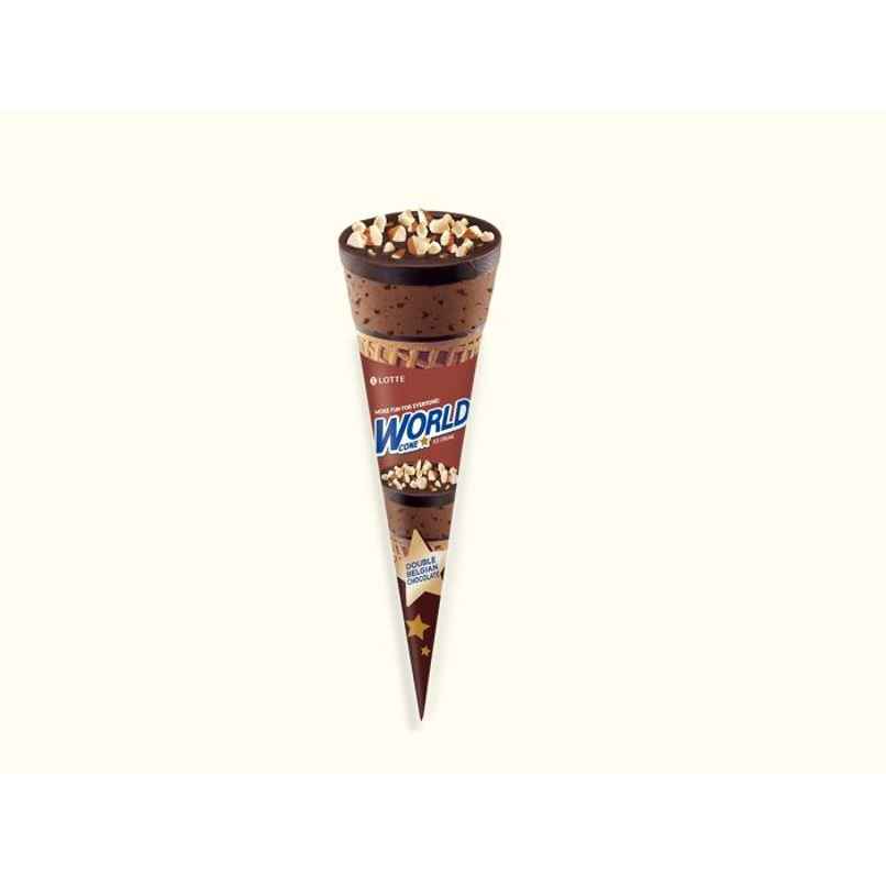 Lotte World Cone Double Belgian Choco Ice Cream Cone