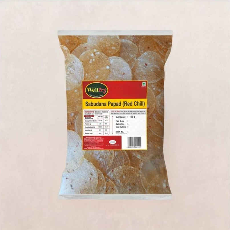 Wellfry Sabudana Red Chilli Papad