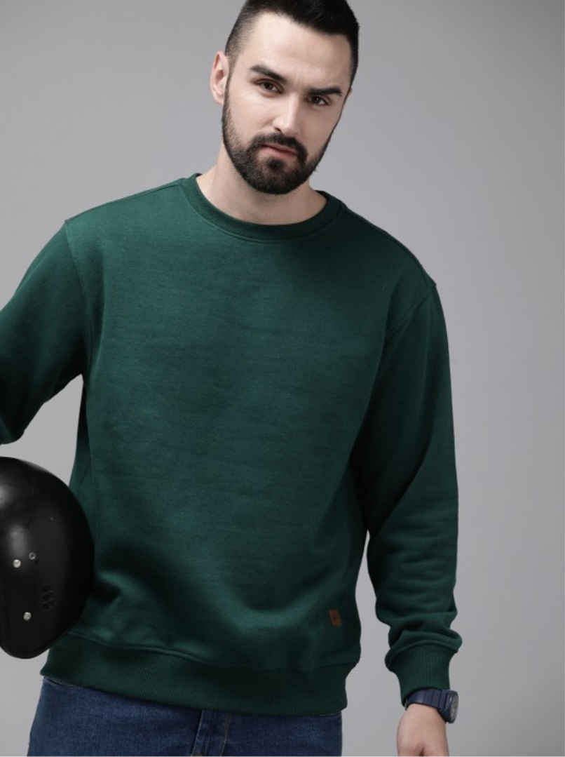 Outlaws Men's Cotton Rich Premium Sweatshirt | Olive - XL