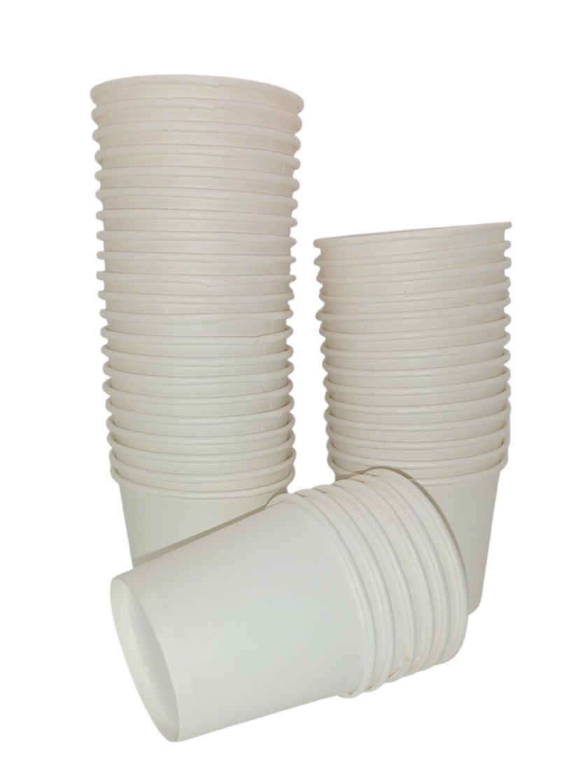 White Paper Glass | 100 ml | Pack of 50 | BAY6