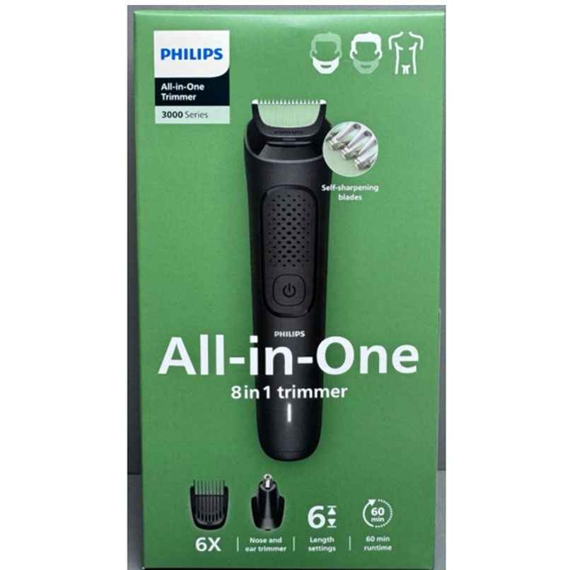 Philips MG3917/15 All-in-One Grooming Kit with 8 Attachments for Face, Hair & Body
