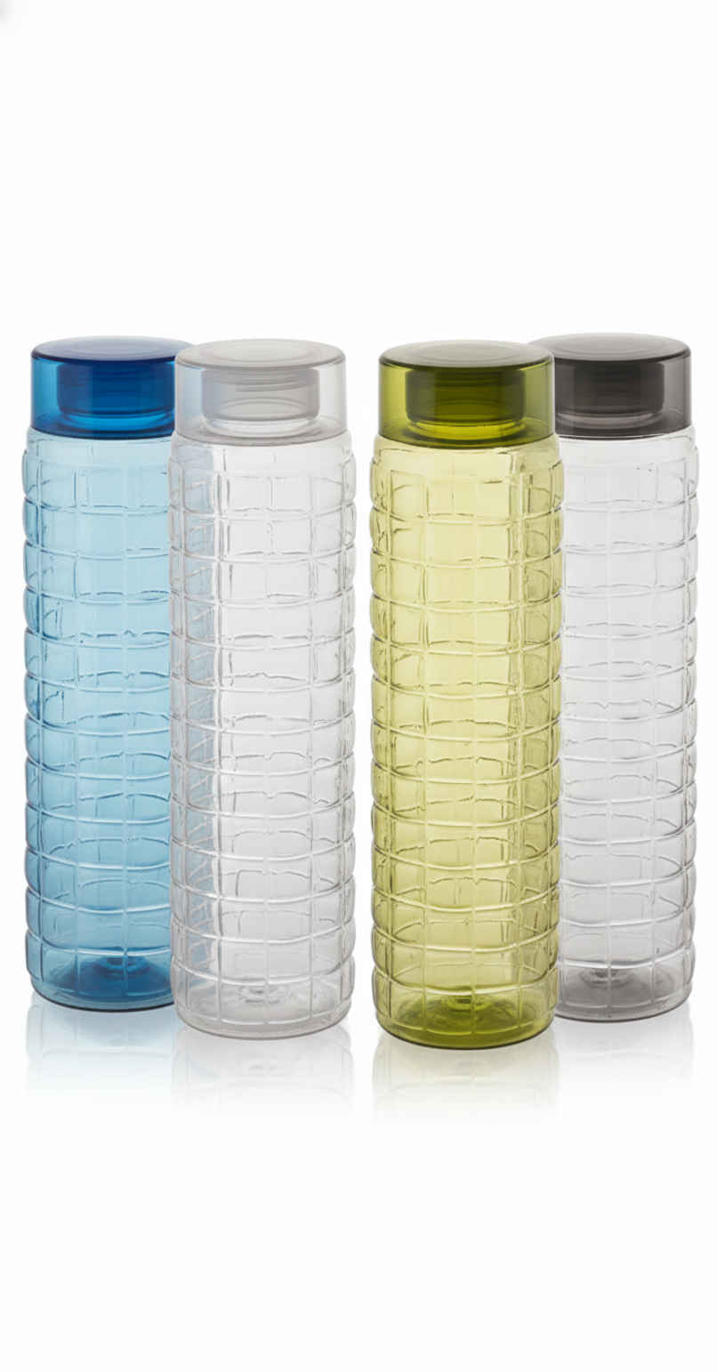 Steelo Polyethylene Terephthalate Solitaire Bottle | Assorted | 1 L