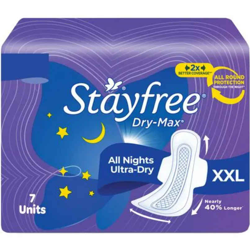 Stayfree Dry Max All Nights Sanitary Pads | XXL | 7 pcs Stayfree Dry Max All Nights Sanitary Pads | XXL | 7 pcs