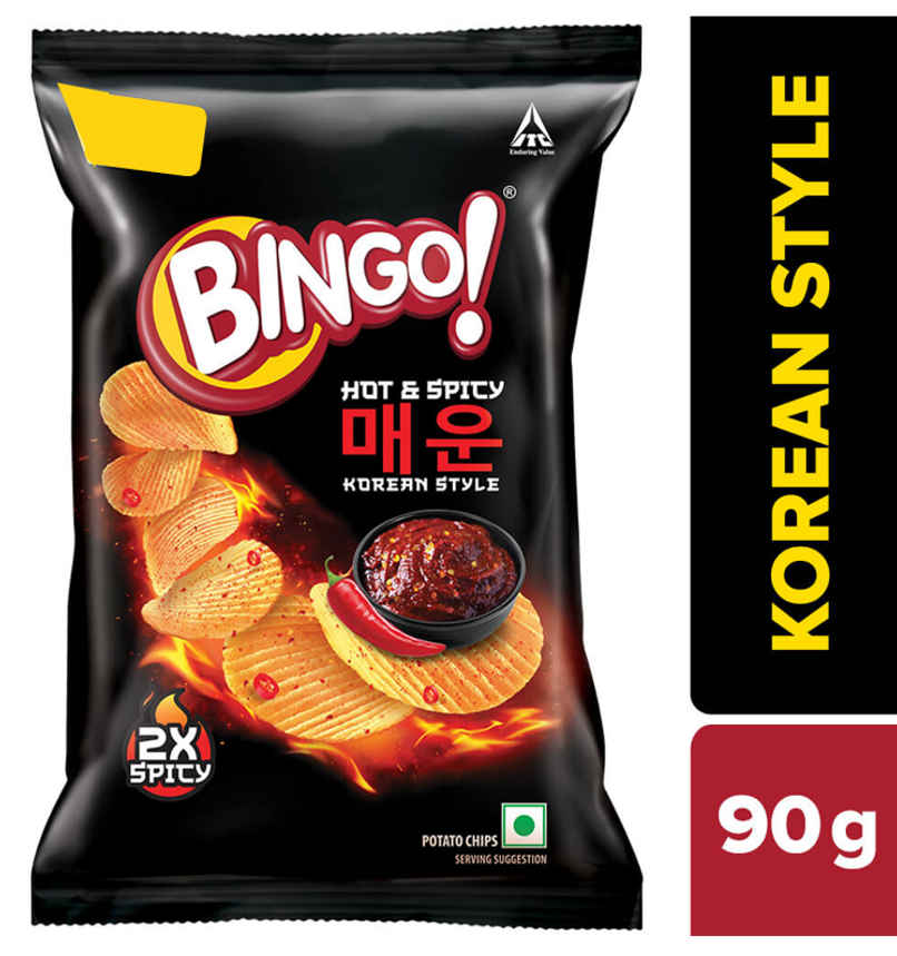 Bingo! Hot & Spicy Potato Chips - Korean Style 90 g