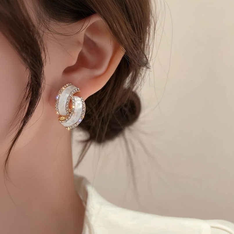 Estailo Fashion At The 11th Hour Stud Earrings for Women | Stylish Lightweight Statement Jewellery | E0001350