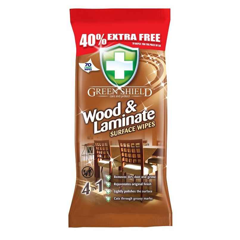 Greenshield Anti Bacterial Wood & Laminate Wipes