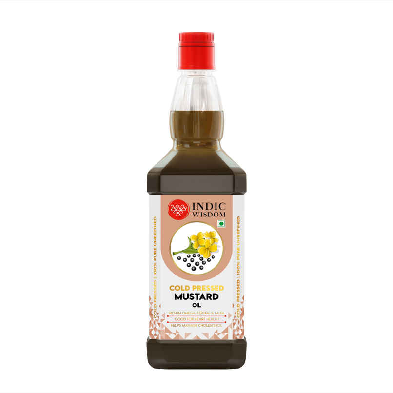 INDIC WISDOM Cold Pressed Mustard Oil | Pure & Unrefined Sarson Oil