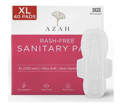 Azah Rash-Free Sanitary Pads (Box of 40 Pads : All - without Disposable bags ) | XL | 40 pcs Azah Rash-Free Sanitary Pads (Box of 40 Pads : All - without Disposable bags ) | XL | 40 pcs