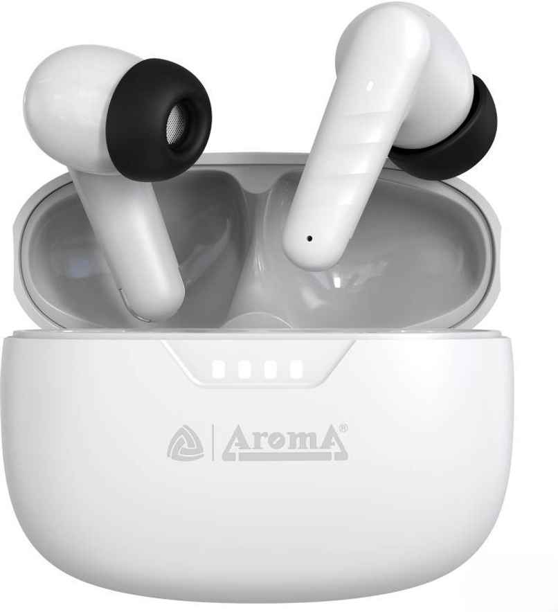 Aroma NB138 Ascrow - 70 Hours Playback | TWS | ANC with 32dB Noise Cancellation | White Aroma NB138 Ascrow - 70 Hours Playback | TWS | ANC with 32dB Noise Cancellation | White