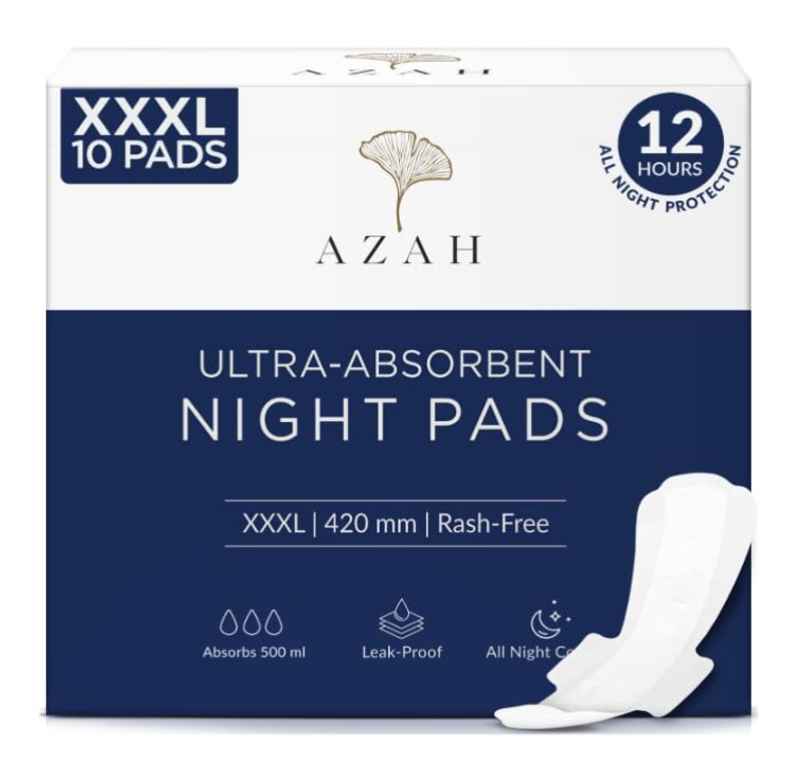  Azah Rash Free Night Sanitary Pads - XXXL