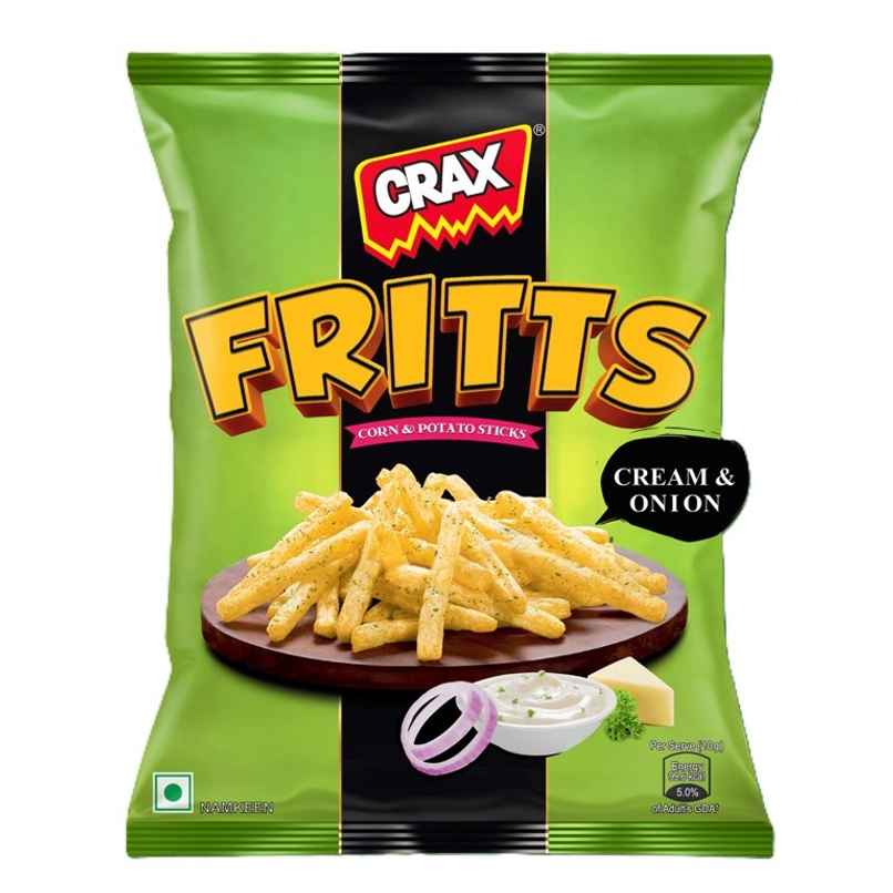 Crax Fritts Sour Cream and Onion Corn & Potato Stick Snacks Crax Fritts Sour Cream and Onion Corn & Potato Stick Snacks