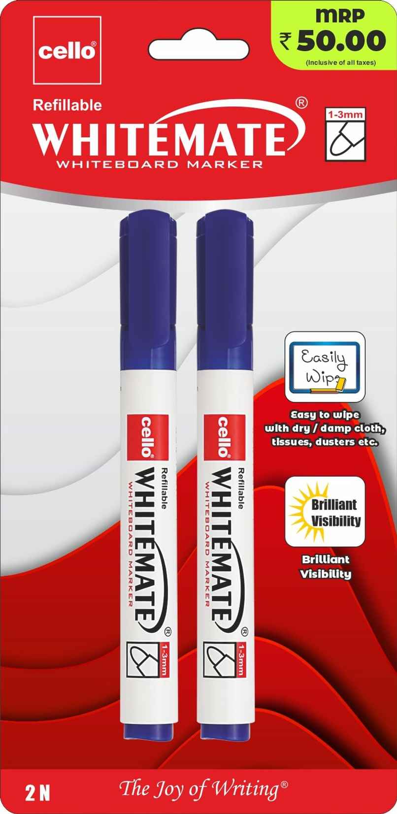 Cello Whitemate Whiteboard Marker - Assorted | Blister