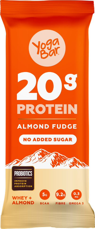 Yoga Bar 20g Protein Bar, Almond Fudge, Multigrain Energy Bar, High Protein Bar