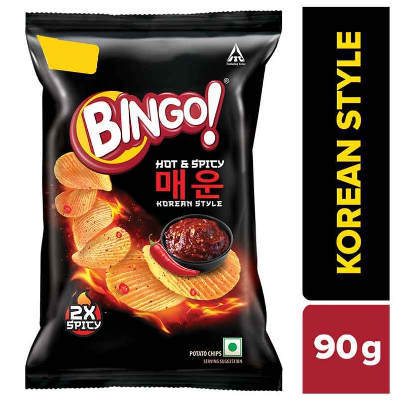 Bingo! Hot & Spicy Potato Chips | Korean Style 90 g