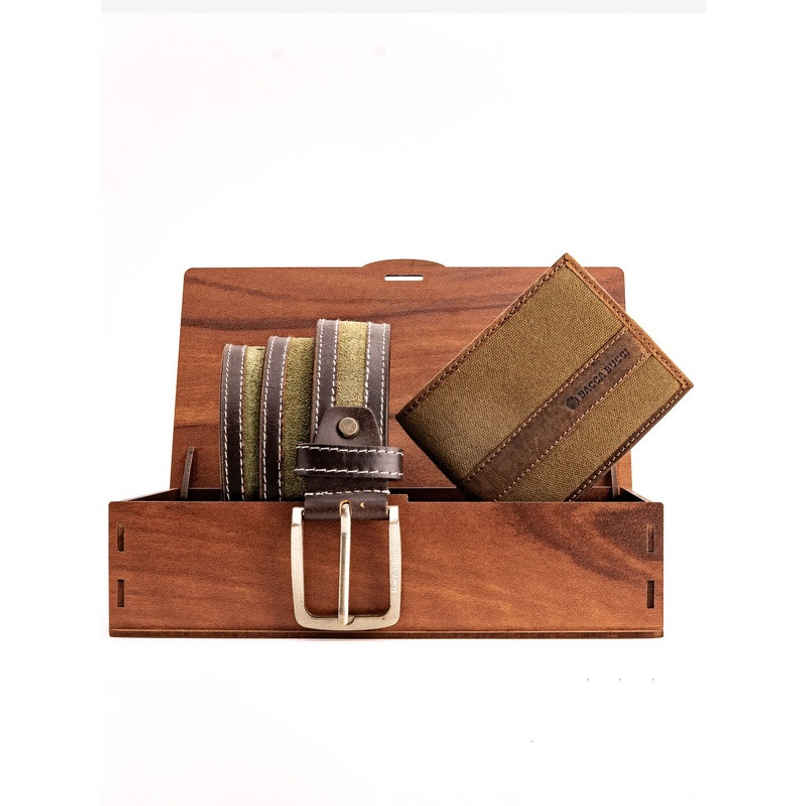 Bacca Bucci Men's Gift Set | Belt & Wallet | Brown - 36 Inches Bacca Bucci Men's Gift Set | Belt & Wallet | Brown - 36 Inches