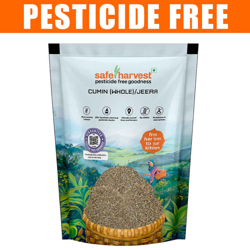 Safe Harvest Jeera (Cumin) | Unadulterated Whole Spices | Pesticide Free | Chemical Free