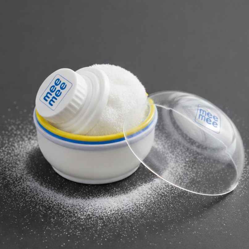 Mee Mee Soft Feel Powder Puff with Box Holder | BPA-Free | Blue