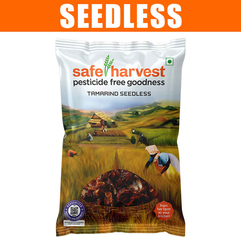 Safe Harvest Pesticide-Free Seedless Tamarind | Seedless Imli | Soft & Delicious Safe Harvest Pesticide-Free Seedless Tamarind | Seedless Imli | Soft & Delicious