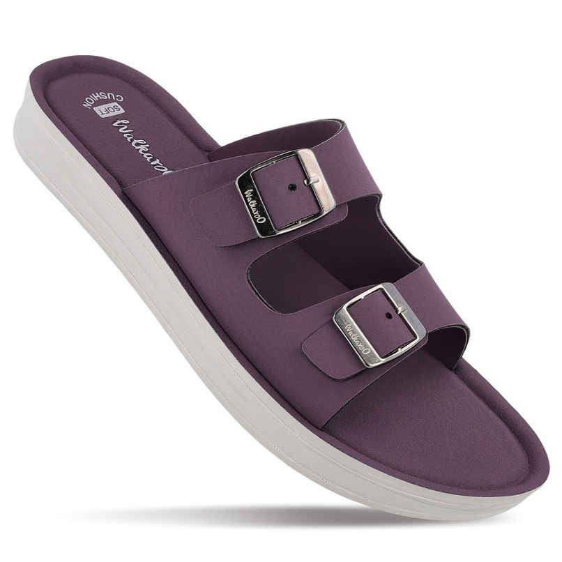 Walkaroo Women's Daily Wear Comfort Sandals - WL7554 Purple | UK9