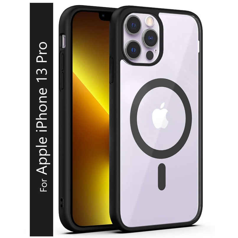 Kwine Case Apple iPhone 13 Pro Back Cover - Magsafe Case - Black