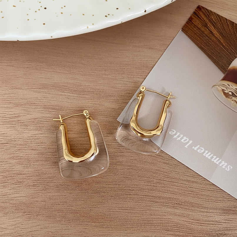 Just Lil Things Retro U Shaped Earrings | jlt11240 Just Lil Things Retro U Shaped Earrings | jlt11240