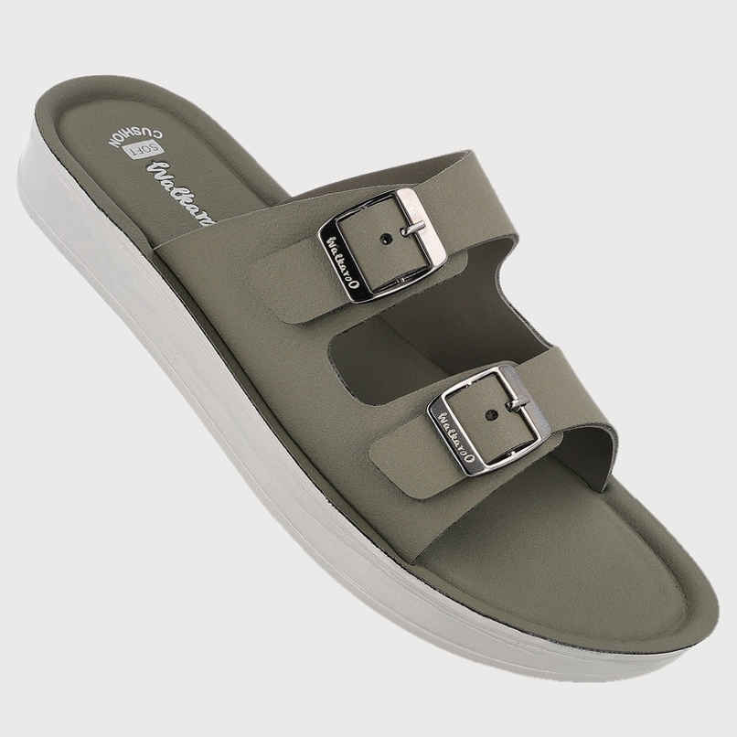 Walkaroo Women's Daily Wear Comfort Sandals - WL7554 Olive | UK6