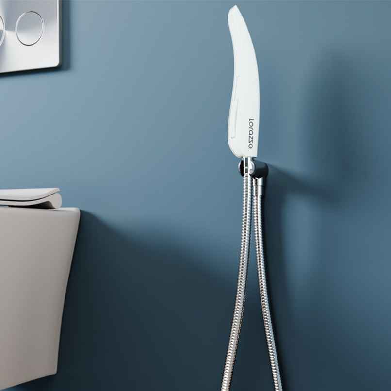 Lorazzo S1 Health Faucet (Jet Spray) Set With 1-meter Hose Pipe (Ss 304) and Wall Hook