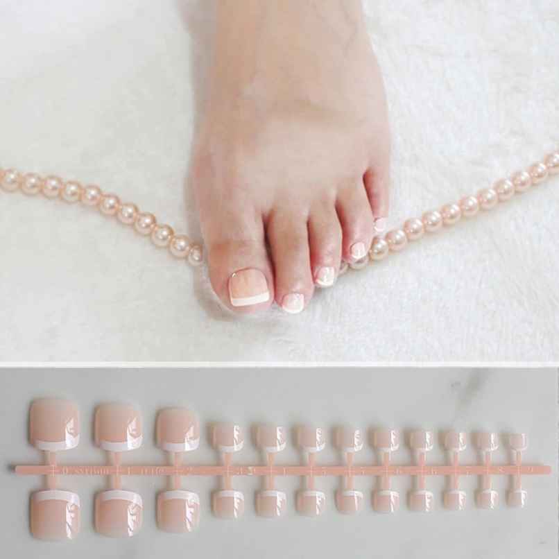Pep Nails Happy Feet Short Square Nude French Tip Toe Press On Nails 24 Nail Tips Pep Nails Happy Feet Short Square Nude French Tip Toe Press On Nails 24 Nail Tips