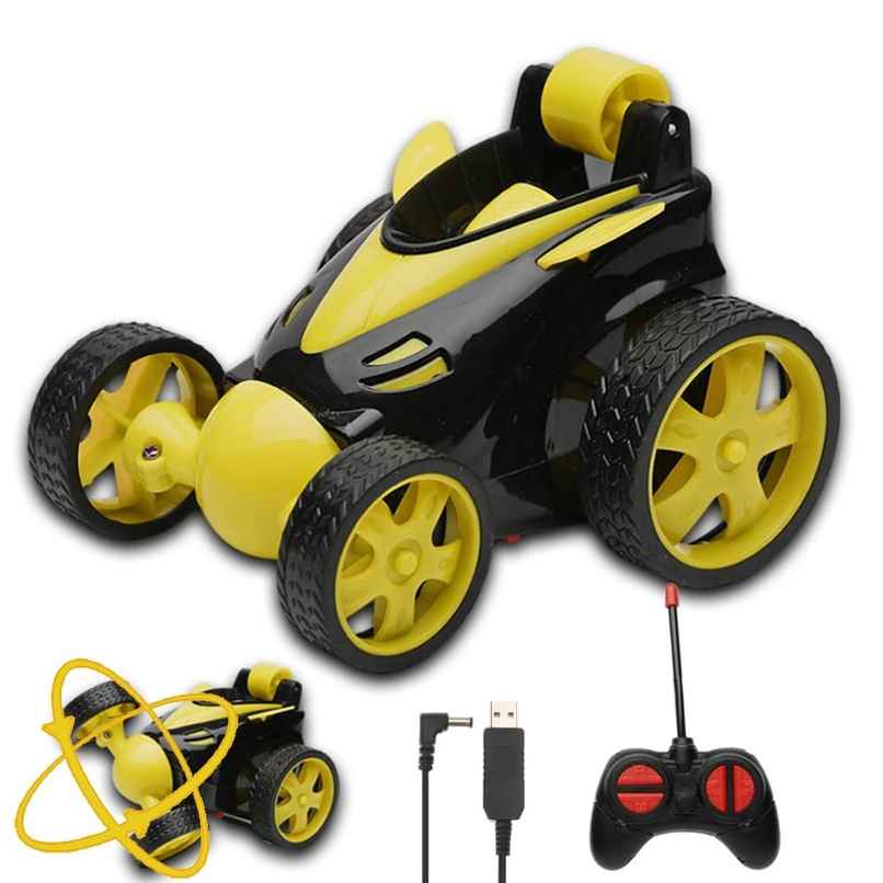 Fablue Remote Control Small Stunt Car For Kids - 360 Degree Rotating Car Toy - Assorted Colour & Designs
