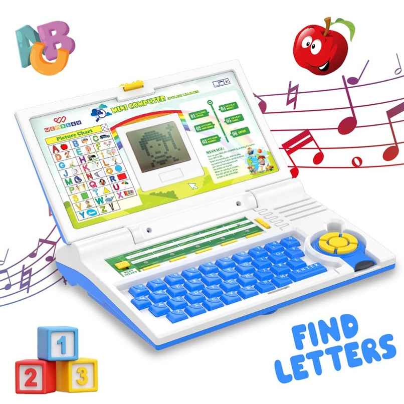 Fablue Educational Laptop Computer Toy for Kids - English Learning Laptop Toy for Kids - Multicolor