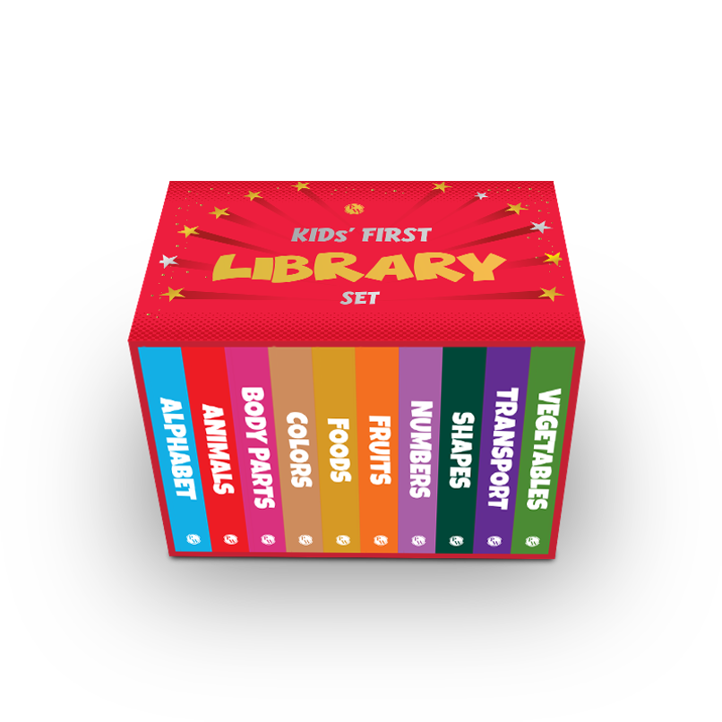 Kids' First Library Box Set Of 10 Board Books L Gift Set For Kids