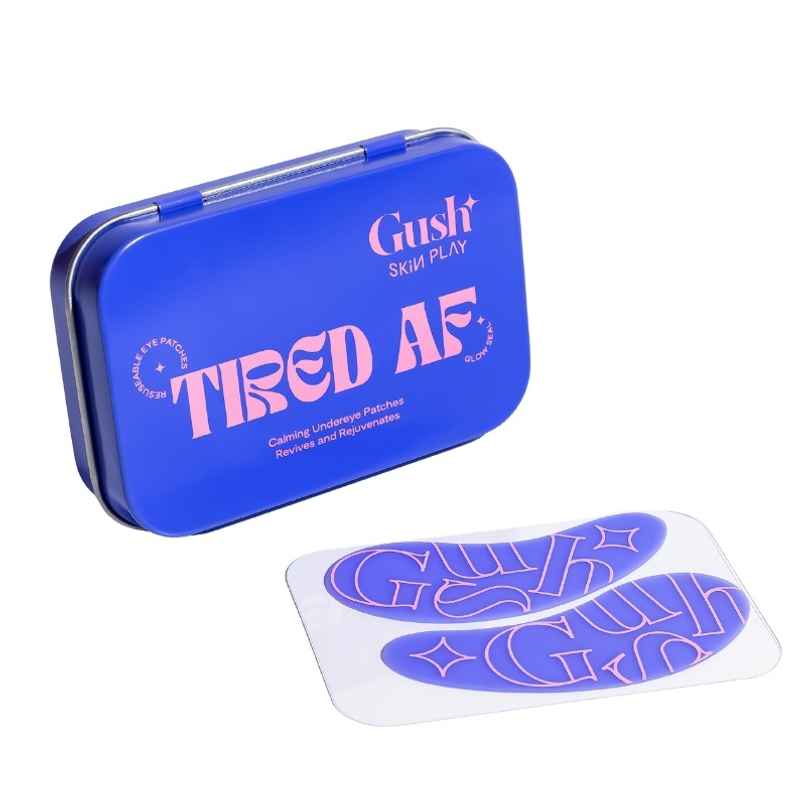 Gush Beauty Tired AF Under Eye Patches | Treats Dark Circles, Eye Puffiness, Fine Lines And Wrinkles | Cooling Effect | Reusable Undereye Mask