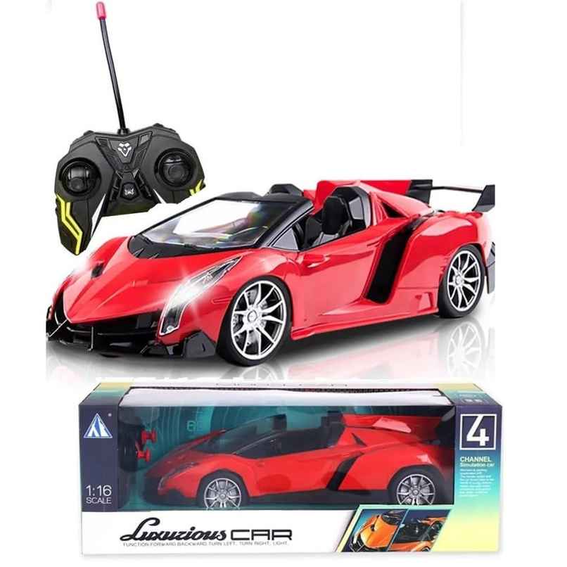 Fablue Sports Remote Control Car For Kids - Open Top Sports Car Toy For Kids - Red Color Fablue Sports Remote Control Car For Kids - Open Top Sports Car Toy For Kids - Red Color