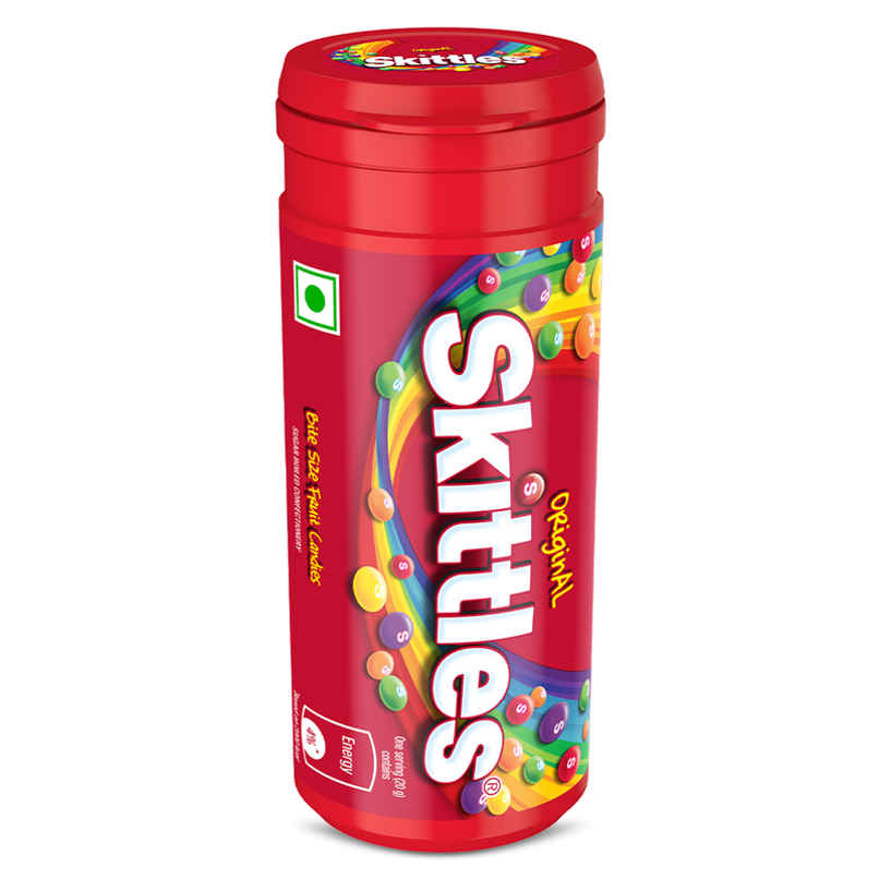 Skittles Original Bite-Size Fruit Candy Tube
