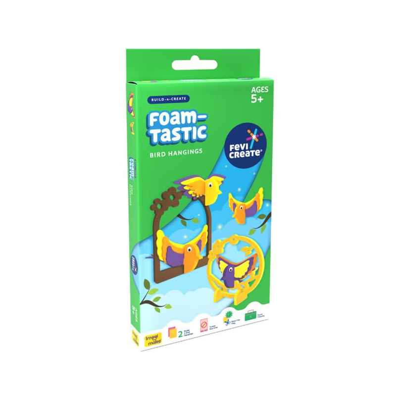 Fevicreate Build-n-Create Foam-Tastic Bird Hangings Kit | Foam Bird Craft | 5+ years Fevicreate Build-n-Create Foam-Tastic Bird Hangings Kit | Foam Bird Craft | 5+ years