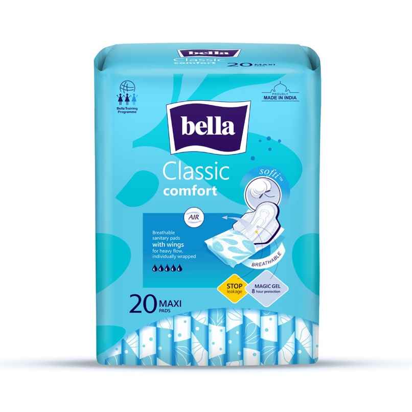 Bella Classic Comfort Maxi Softi | Stops Leakages | Extra Soft Topsheet | 20 | 1 pcs