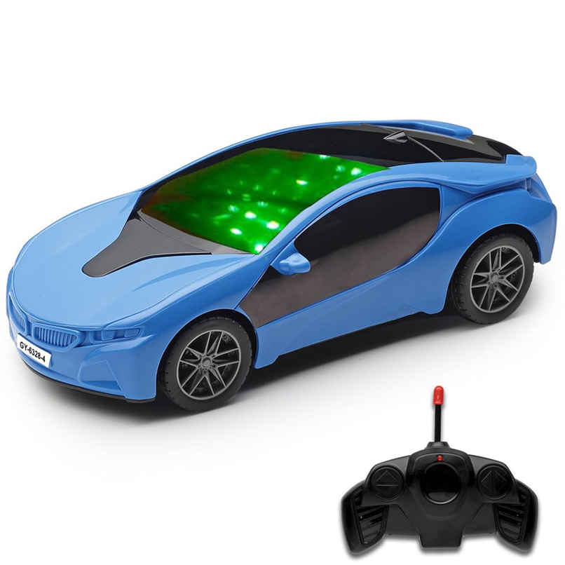 Fablue 3D Lights Famous Remote Control Car Toy For Kids - High Speed Racing Car Toy | Blue Fablue 3D Lights Famous Remote Control Car Toy For Kids - High Speed Racing Car Toy | Blue