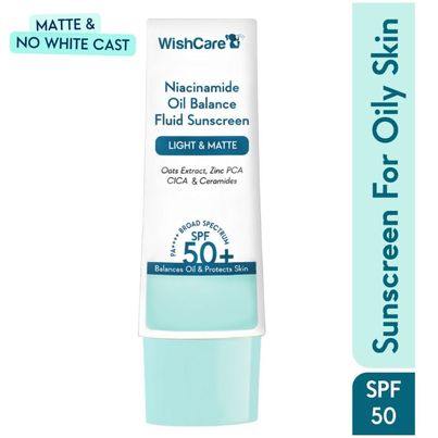 Wishcare Niacinamide Oil Balance Fluid Sunscreen SPF 50 PA++++ - Light & Matte