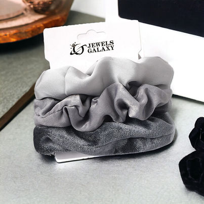 Jewels Galaxy Daily Use Multicolor Satin Scrunchies