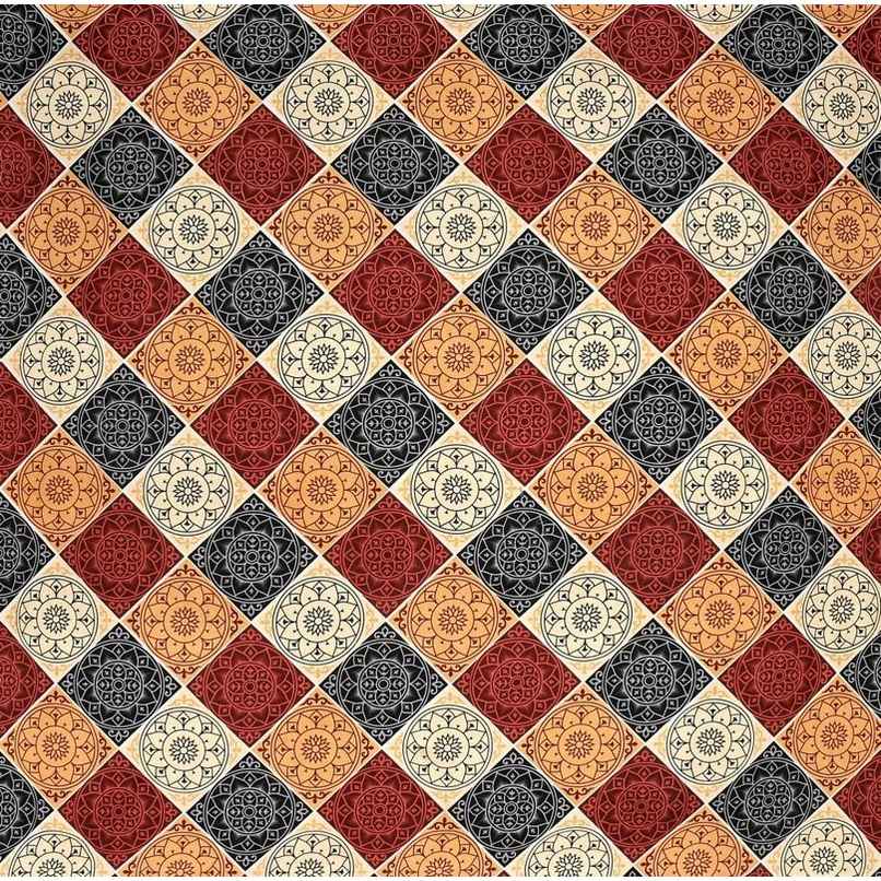 Swadeshi Style Elastic Fitted Double Floral Bedsheet, 2 Pillow Covers | Multicolour | 85 x 87 in