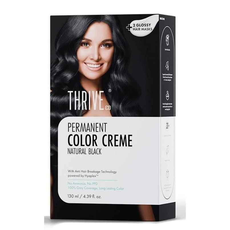ThriveCo Permanent Color Creme | No Ammonia | No Ppd | Natural Black