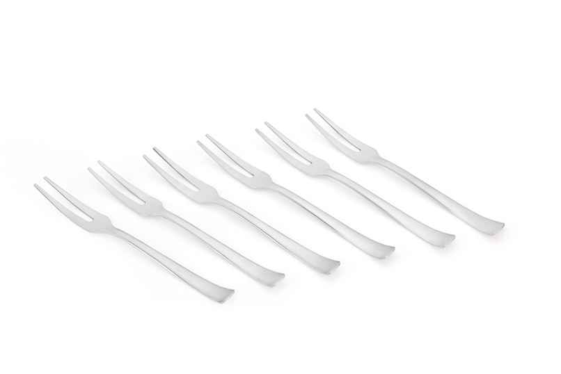 Everest Sleek Stainless Steel Fruit Fork Set of 6 Pcs