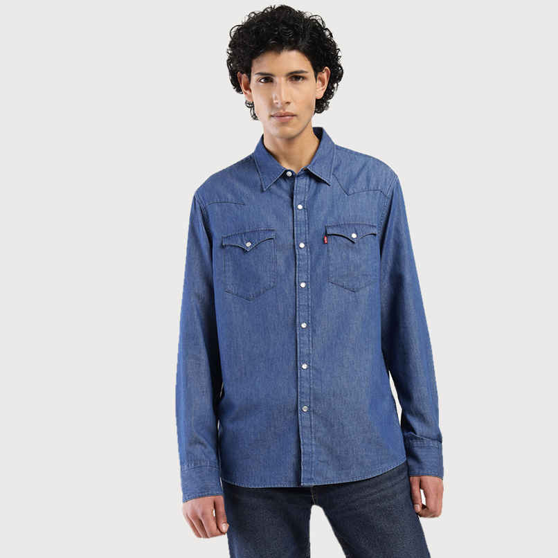 Men's Slim Fit Denim Casual Shirt