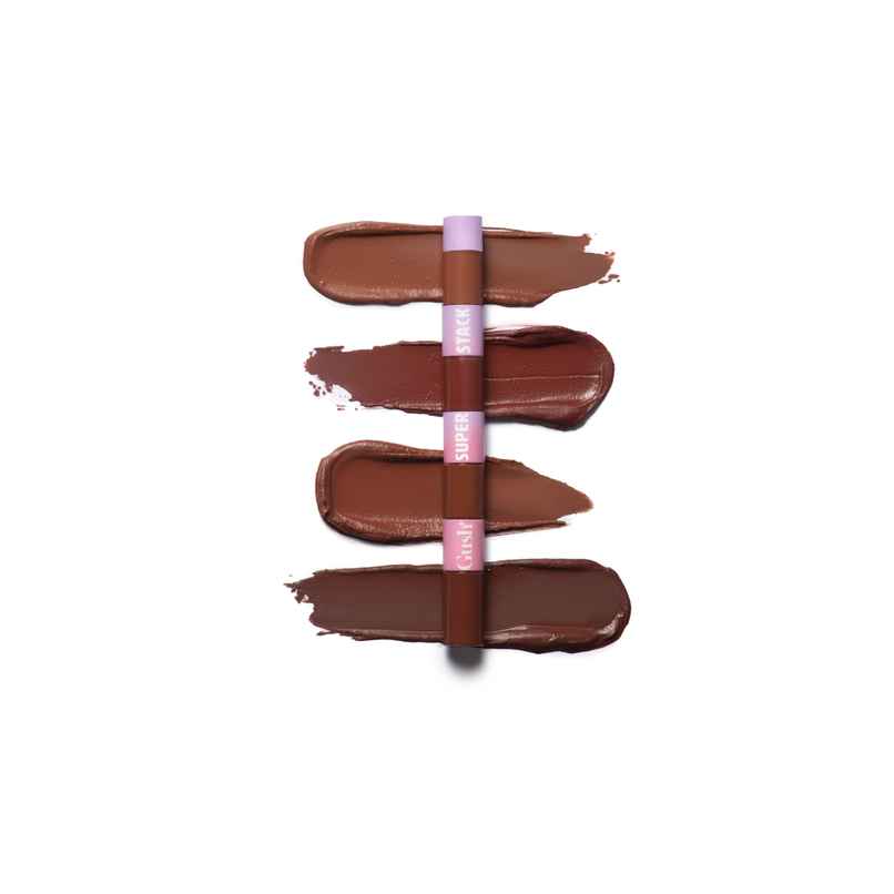 Gush Beauty 4-in-1 Liquid Lipstick Stack | Conditioning & Pigmented | Brown Shades